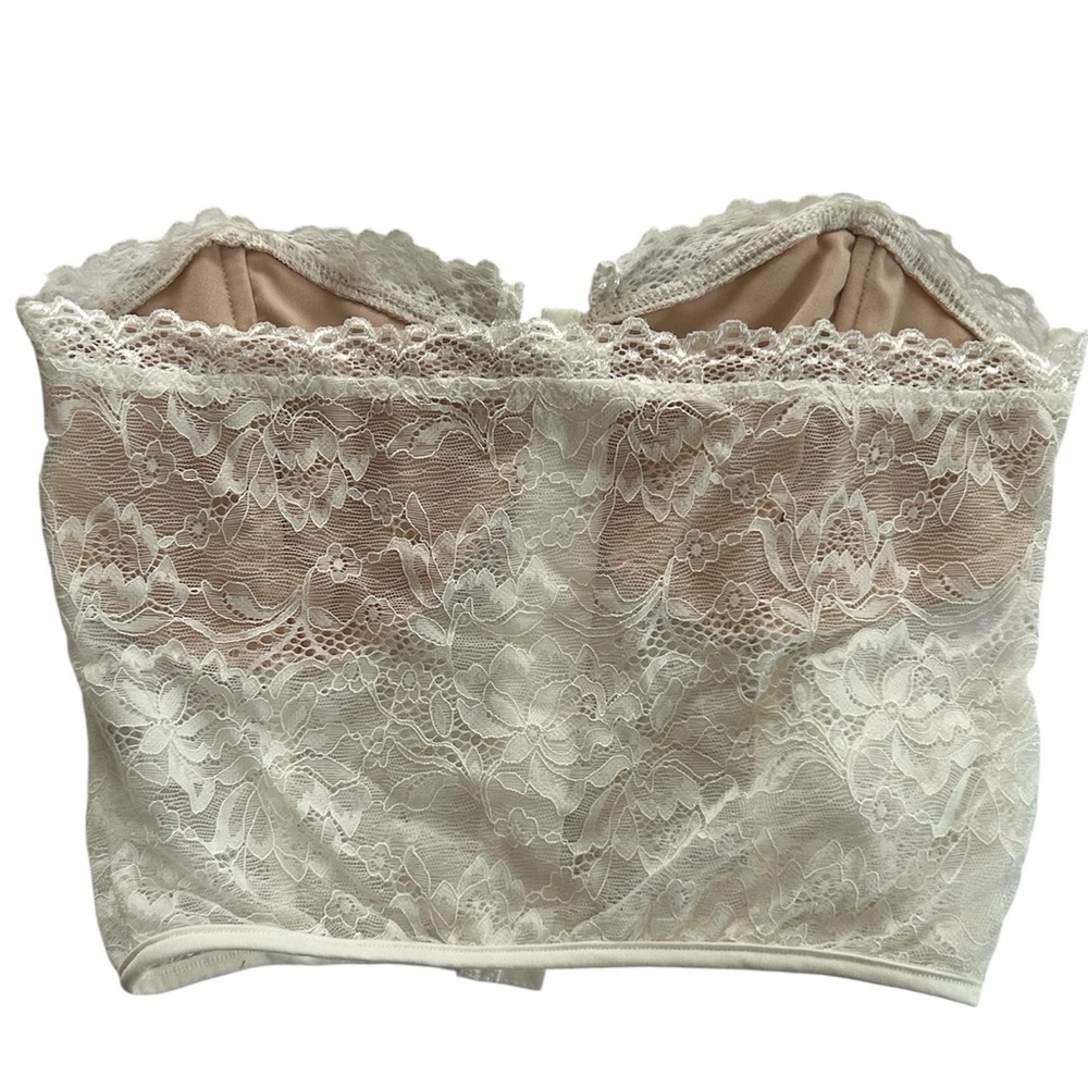 Lace Bustier Corset in Cream Size Large - Picture 2 of 5